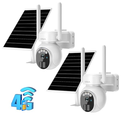 Buy Xega 4G LTE Security Camera No WiFi with SIM Card 2K Super HD
